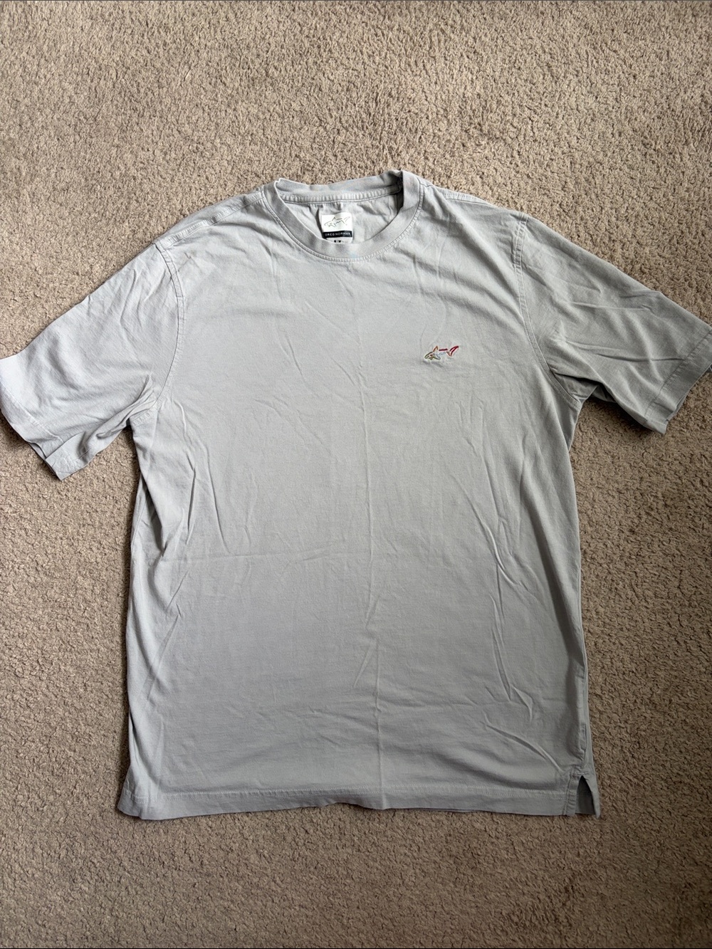 Greg Norman Collection Light Gray Short-Sleeve Crewneck Tee Size Medium